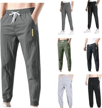 Generic Tracksuit Bottoms Men Lightweight Joggers Pants Dry Running Hiking Trousers Athletic Workout Track Pants with Pockets Casual Elasticated Waist Sweatpa