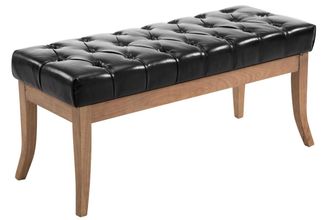 Clp Banco Recibidor Ramses En Madera Clara Negro 100 Cm
