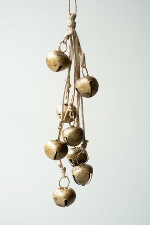 Kalalou Jingle Bell Bunch On A Jute Rope