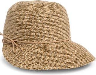 Nine West Straw Framer Hat in Brown Multi at Nordstrom Rack