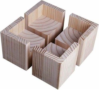 OEM Elevadores De Muebles, 4 Piezas, Elevadores De Muebles De Madera, Madera, Patas, 55 Cm, Aumenta La Altura En 5 Cm, Elevador Para Cama Escritorio