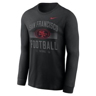 Nike San Francisco 49ers Essential Nike Mens Dri-FIT NFL Long-Sleeve T-Shirt in Black | NKAC00A9B-CWK