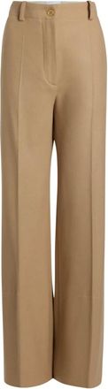 Patou Iconic Long Trousers - female - Patou - Wide Trousers - Beige - M - Trousers
