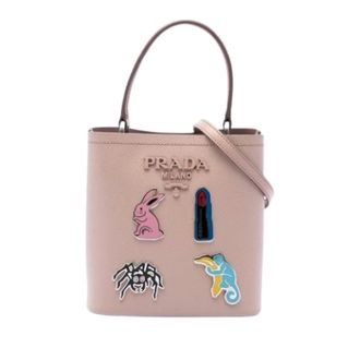 Prada Pre-owned Panier Bucket Bag - Dames - Pre-owned - Roze - Maat: ONE Size Leer