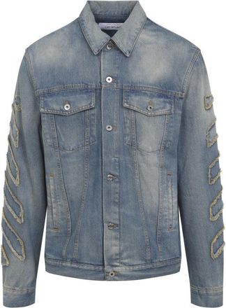 Off-white Patch Skate Blue Cotton Jacket