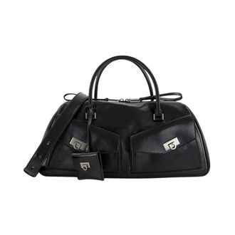 Ferragamo Dames, Tassen, Zwart, Maat: ONE Size Leer