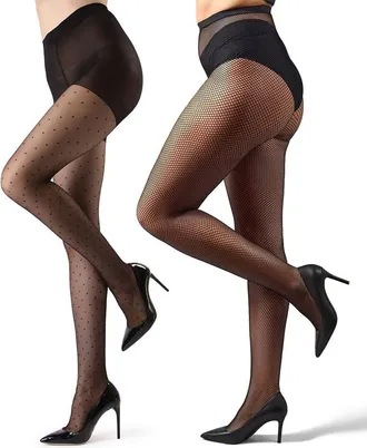 MeMoi 2-Pack Tights in Black-Black at Nordstrom, Size Medium/large
