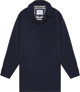Aquascutum Soft Shell Trench - Heren - Mantel - Blauw - 2XL - Leer - Jassen