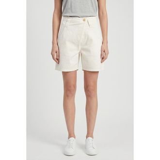 Brunello Cucinelli Off White Relaxed Shorts, Brand Size 40 (US Size 6)