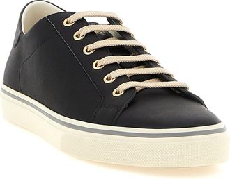 Brunello Cucinelli Mens Black Calfskin Low Top Sneakers