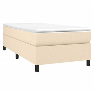 vidaXL Estructura De Cama Sin Colch&oacute;n Tela Crema 100x200 Cm Vidaxl
