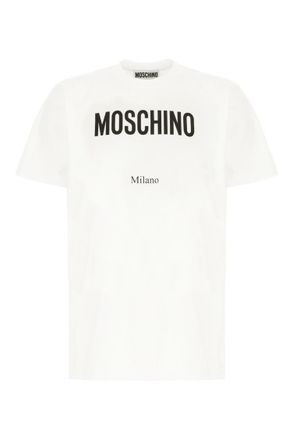 Moschino White Logo Crew Neck T-Shirt