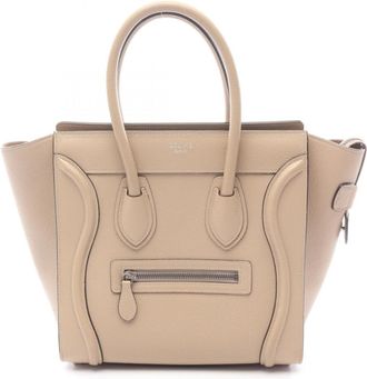 Celine Beige Leather Tote Bag (Pre-Owned)