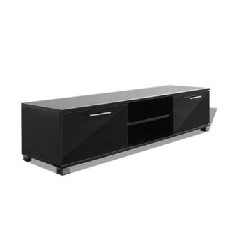 Berkfield Home TV Cabinet High-Gloss Black 120x40.3x34.7 cm