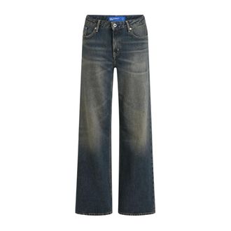 Karl Lagerfeld Wide Jeans, female, Blue, Size: W27 L30 Mid-rise Relaxed Jeans