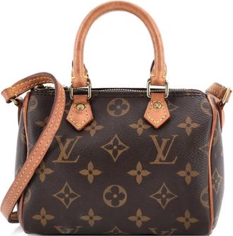 Louis Vuitton Speedy Bandouliere Bag Monogram Canvas Nano crossbody bag - Bruin