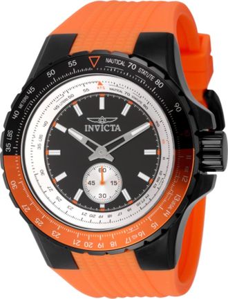 Invicta Aviator Quartz Black Dial Mens Watch 49303