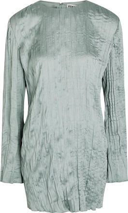 Staud Kona Pliss&eacute; Mini Dress - Silver - S (UK8-10 / S)