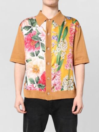 Dolce & Gabbana silk floral-print collared short-sleeve shirt
