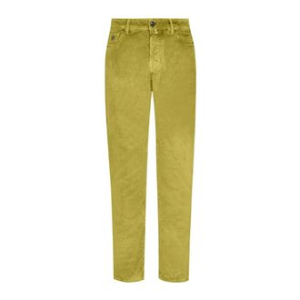 Vilebrequin Broeken, Heren, Groen, W32, Katoen, Gambetta Vintage Faded 5-Pocket Corduroy Broek