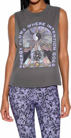 Spiritual Gangster Energy Flow Vibe Tank Top In Vintage Black