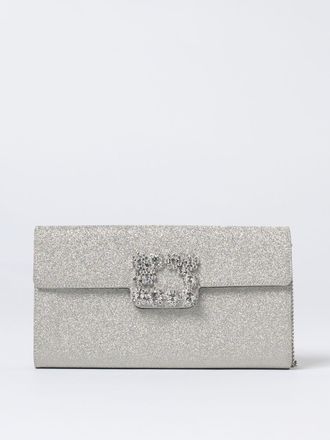 Roger Vivier Pochette Efflorescence Roger Vivier in glitter con fibbia gioiello