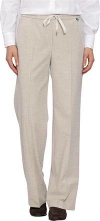 Marc Cain Washington Wijde Broek - Heren - Wijde Broeken - Beige - L - Broeken