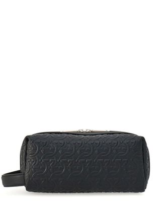 Ferragamo Gancini Dopp leather wash bag - Black