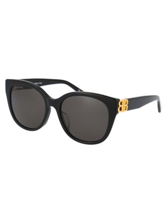 Balenciaga BB0103SA Cat-eye Metal Frame Sunglasses - Black
