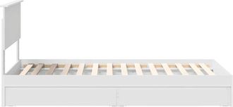 vidaXL Storage Bed with Headboard White 100 x 200 cm Engineered Wood vidaXL