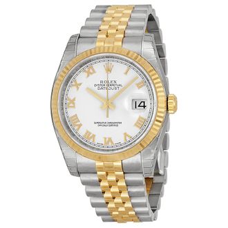 Rolex Pre-owned Rolex Oyster Perpetual White Dial Mens Watch 116233-WRJ