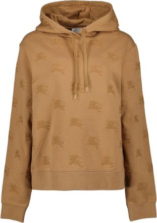 Burberry Logo Geborduurd Trekkoord Hoodie Camel Legacy Bruine Hoodie