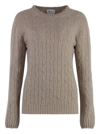 THE (ALPHABET) cable-knit sweater - women - Silk/Cashmere - M - Neutrals