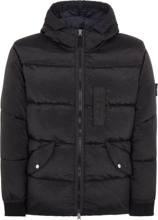 Stone Island Nylon Metal Hooded Down Jacket Black 771543619-V0029