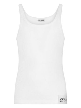 Dolce & Gabbana Logo-Patch Cotton Tank Top