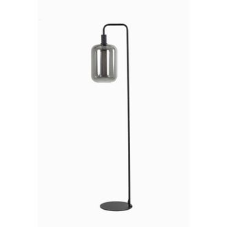 Light & Living L&aacute;mpara de pie - Lekar - negro - vidrio metal - - Light&living