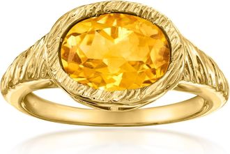 Ross-Simons Citrine Ring in 18kt Gold Over Sterling