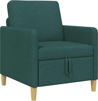 vidaXL Sof&aacute; Con Almacenamiento Verde Oscuro 72 X 78 X 87 Cm Poli&eacute;ster Vidaxl