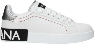 Dolce & Gabbana Womens Leather Lowtop Sneakers - White - Size 35.5 EU/IT