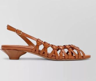 Chlo&eacute; estra low heel sandals open toe