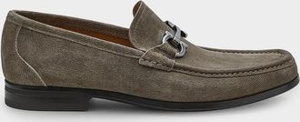 Ferragamo Men & apos;s Gancini-Buckle Leather Loafers