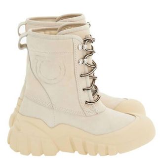 Ferragamo Duna Chunky Sole Boots, Size 7 C