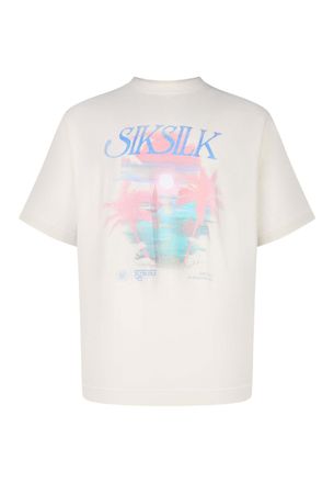 Siksilk T-Shirt SIKSILK Siksilk T-Shirt Graphic, Herren, Gr. XL, ecru, Obermaterial: 100% Baumwolle CO., Shirts T-Shirt