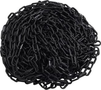 vidaXL Cadena De Advertencia Pl&aacute;stico Negro 100 M &Oslash;4 Mm Vidaxl