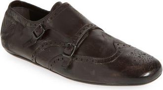 Prada Shuffle Double Monk Strap Shoe in Ebano at Nordstrom, Size 11.5Us