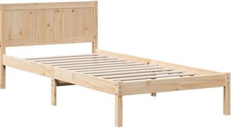vidaXL Estructura De Cama Marr&oacute;n 100 X 200 Cm Madera Maciza De Pino Vidaxl