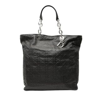 Dior Pre-owned Tote Bags, female, Black, Size: ONE SIZE Pre-owned Quilted Lambskin Tote