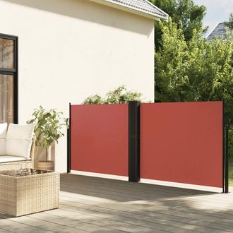 Berkfield Home Retractable Side Awning Terracotta 140x1200 cm in Orange