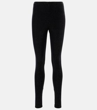 Junya Watanabe Glitter velvet leggings