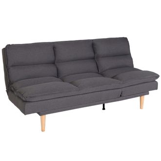 Hhg Divano Letto Sof&agrave; Reclinabile Schienale Regolabile Hhg 368 Tessuto Grigio Scuro